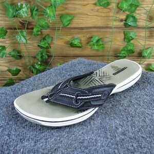 Clarks Women Claribel Flip Flop Black Synthetic Sz 8 Medium Gently Used 2025